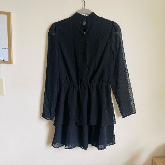 NEW Yumi Kim Black Swiss Dot Lovey Layered Ruffled Skirt Dress S - Picture 5 of 14